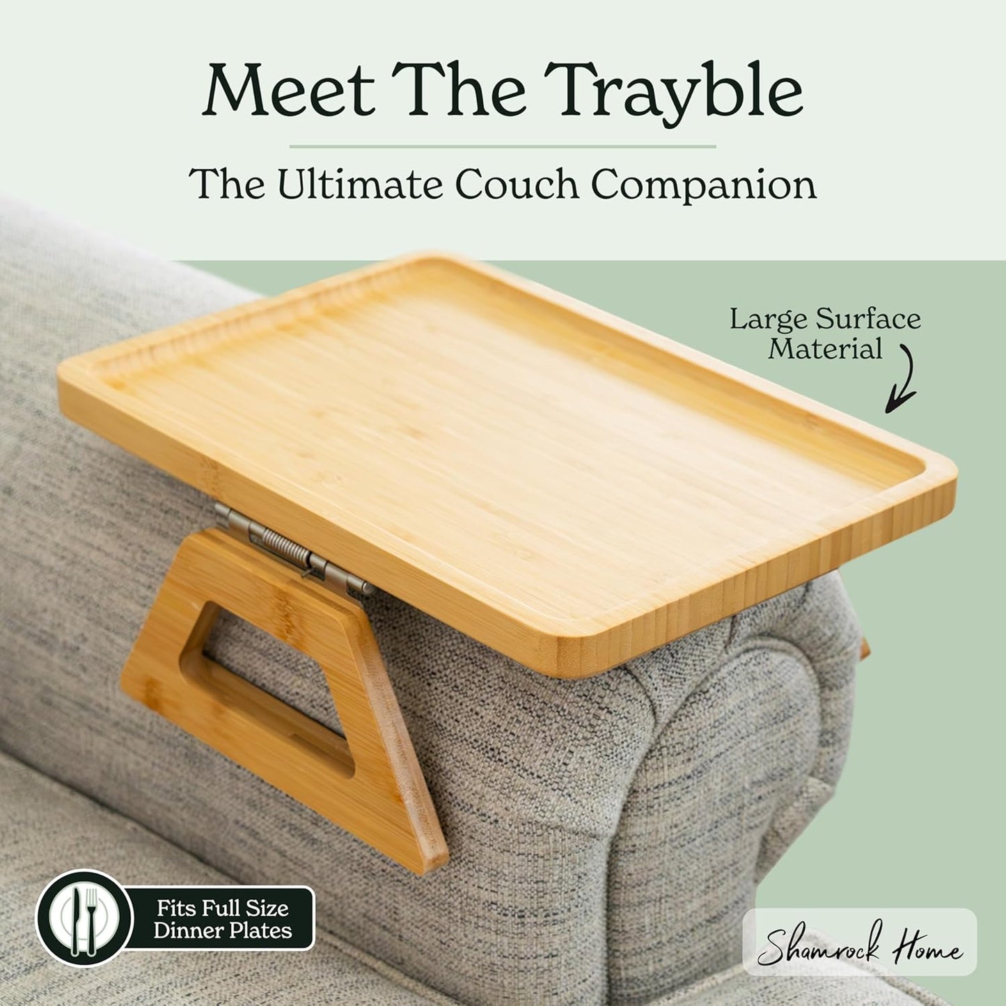 TJR-T4304, Shamrock Home Bamboo Trayble Couch Arm Table